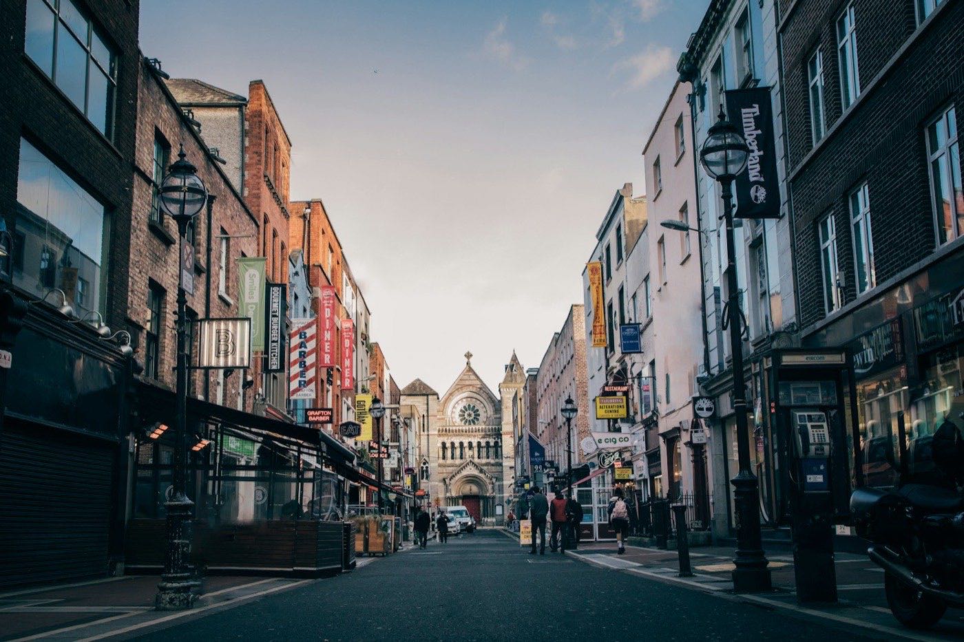 Anne Street South leading towards St Ann's Church, Dublin